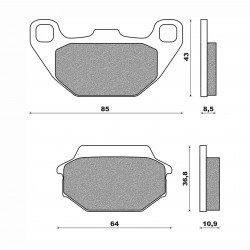 Τακάκια Daytona 83047 (FA305)(FD269) Τακάκια Daytona 83047 (FA305)(FD269)